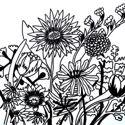 Ilustracja z kwiatami
